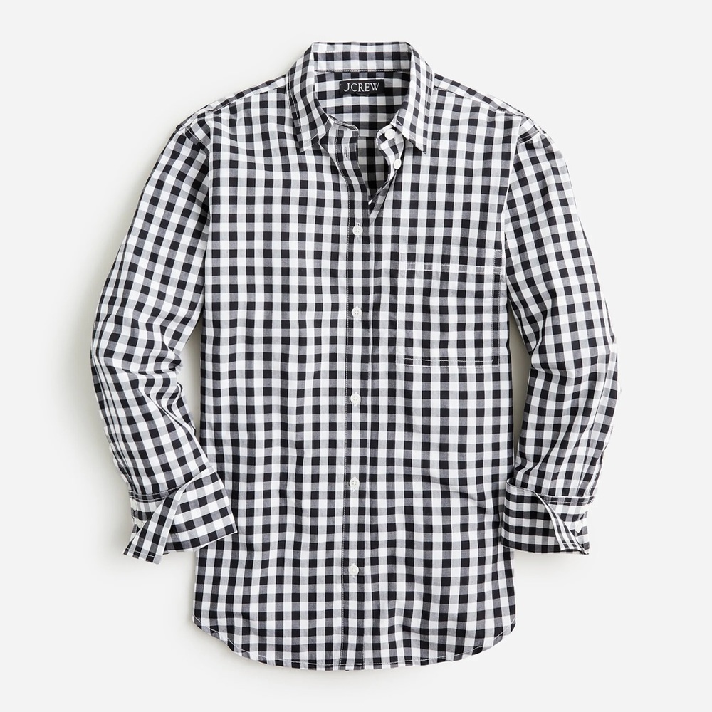 J. Crew Garçon Shirt BP610 Black & White size 24